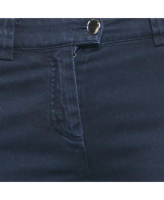 Women's Blue Cotton Gabardine Pants