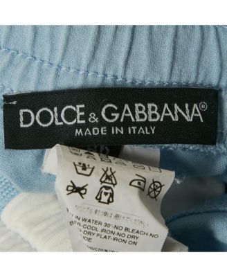 Men's Dolce & Gabbana Pre-Owned Blue Striped Cotton Jersey Shorts