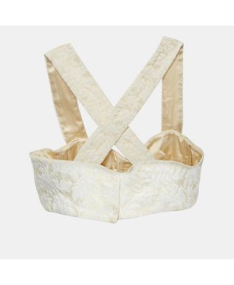 Women's Jacquard Silk Crop Top