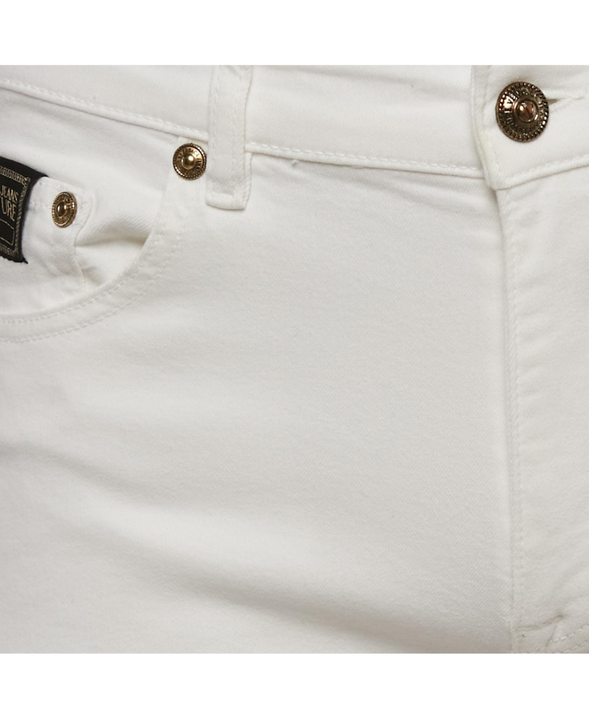 Pre-Owned Versace Men's Jeans Couture White Logo Embroidered Denim Slim Fitr Jeans