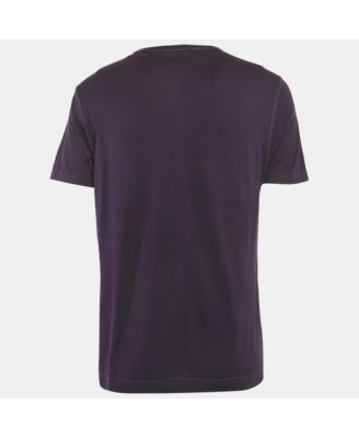 Men's Purple Logo Plaque Jersey T-Shirt