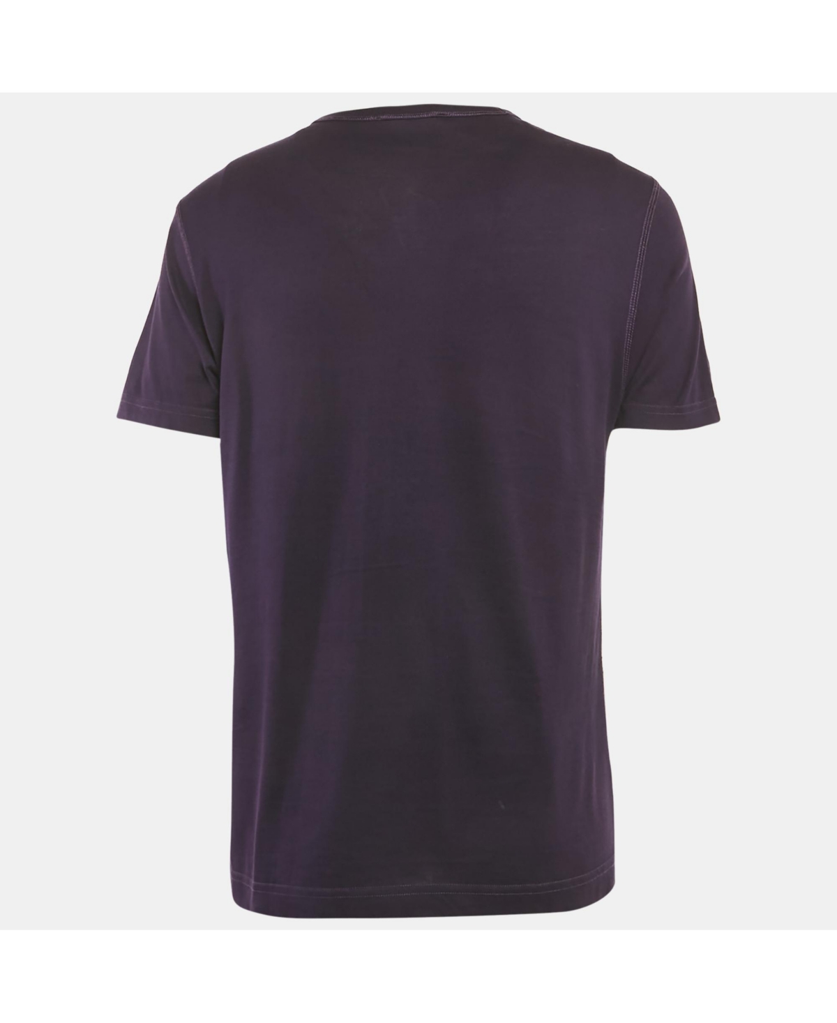 Pre-Owned Dolce & Gabbana Men's Purple Logo Plaque Jersey T-Shirt