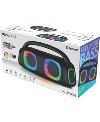 Portable Bluetooth Speaker with RGB Light Effects and Remote Control