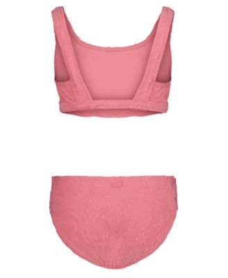 Girls' 7-16 Floral Loop Bikini Top and Bottom, 2-Piece Set
