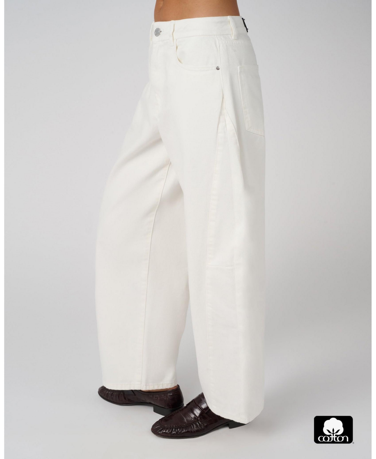 WeWoreWhat Women's Mid Rise Barrel Jeans