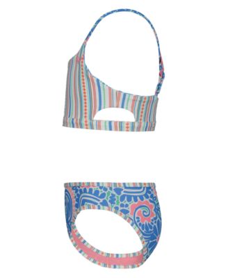 Girls' 7-16 Floral Printed Swim Top and Bottom, 2-Piece Set