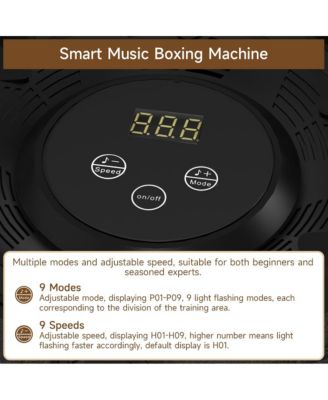 Music Boxing Machine with 9 Speeds & Bluetooth, LED Punch Tracker for Family Fitness