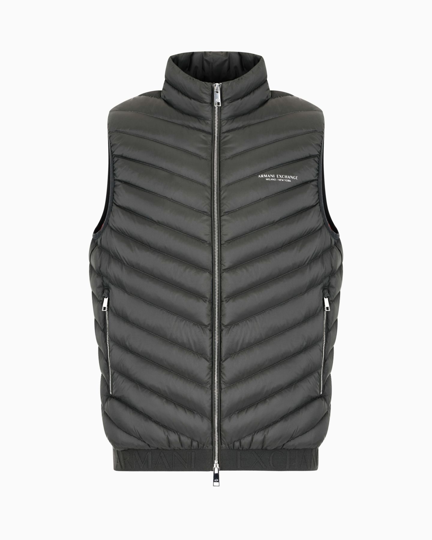 Мужской компактный стёганый жилет A|X Armani Exchange на молнии, цвет: Разноцветный — фото 3