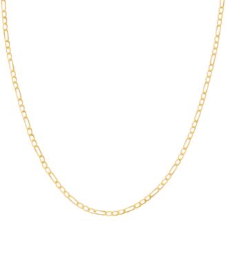 Figaro Necklace in 10k Yellow Gold