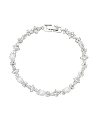 Opulent Pearl and Crystal Bracelet