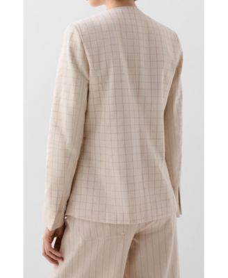 Women's Stripes Check Blazer