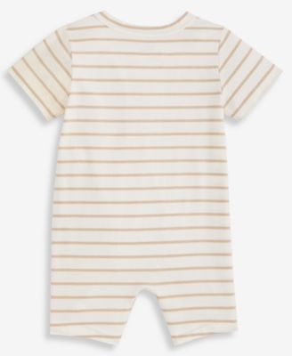 Baby Boys' Tractor Fun Cotton Striped Sunsuit