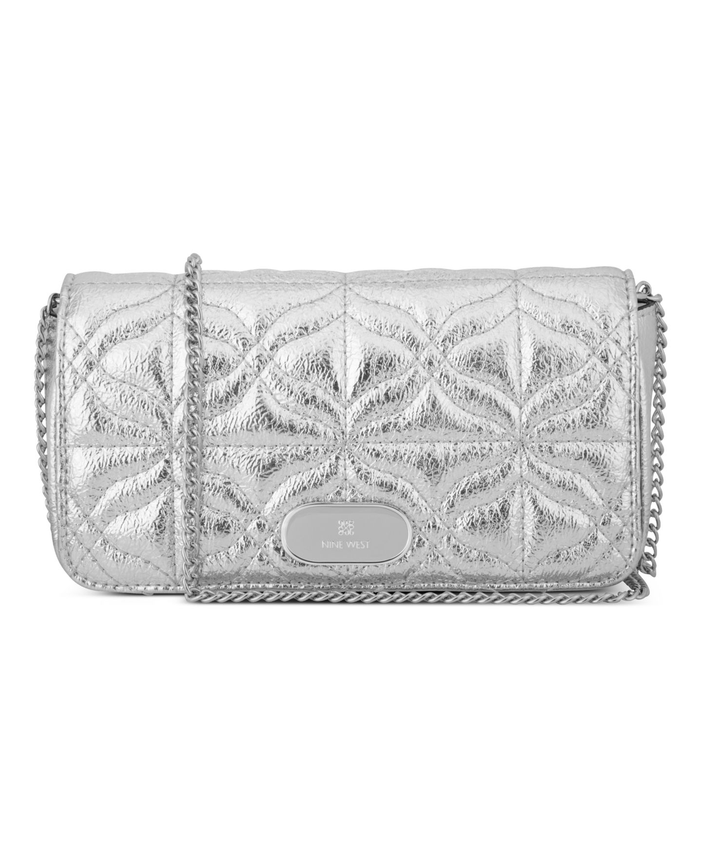 Женский клатч Nine West Calisa Phone Case Crossbody Clutch, цвет: Серебряный — фото 1