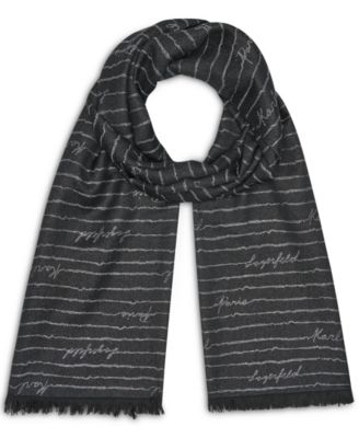 KARL LAGERFELD PARIS - Women's Signature Evening Stripe Scarf