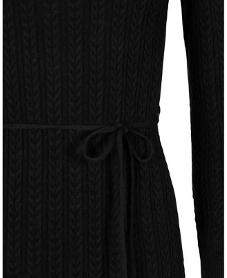 Women's Organic Square Neck Cable Sweater Dress