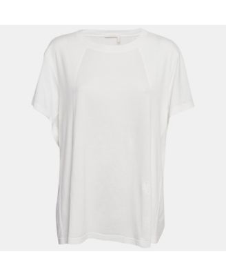 Women's White Jersey Cotton Crew Neck T-Shirt