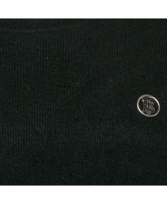 Men's Black Monogram Motif Cashmere & Cotton Knit Sweater