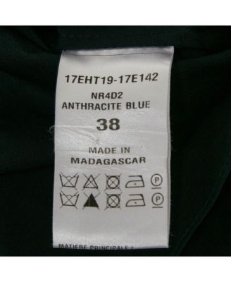 Women's Navy Blue Cotton Cold-Shoulder Blouse