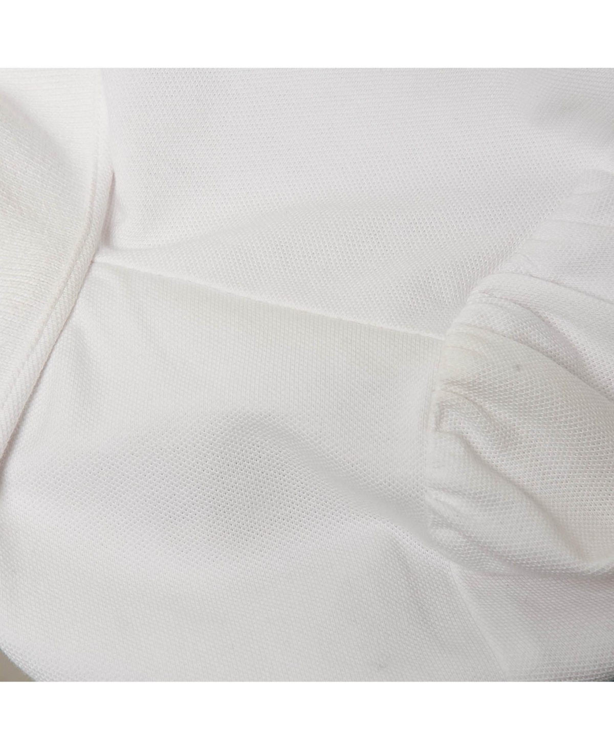 Pre-Owned Burberry Women's White Cotton Pique Puff Sleeve Polo T-Shirt