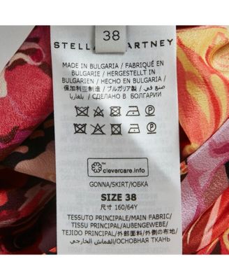 Women's Multicolor Floral Print Silk Midi Skirt