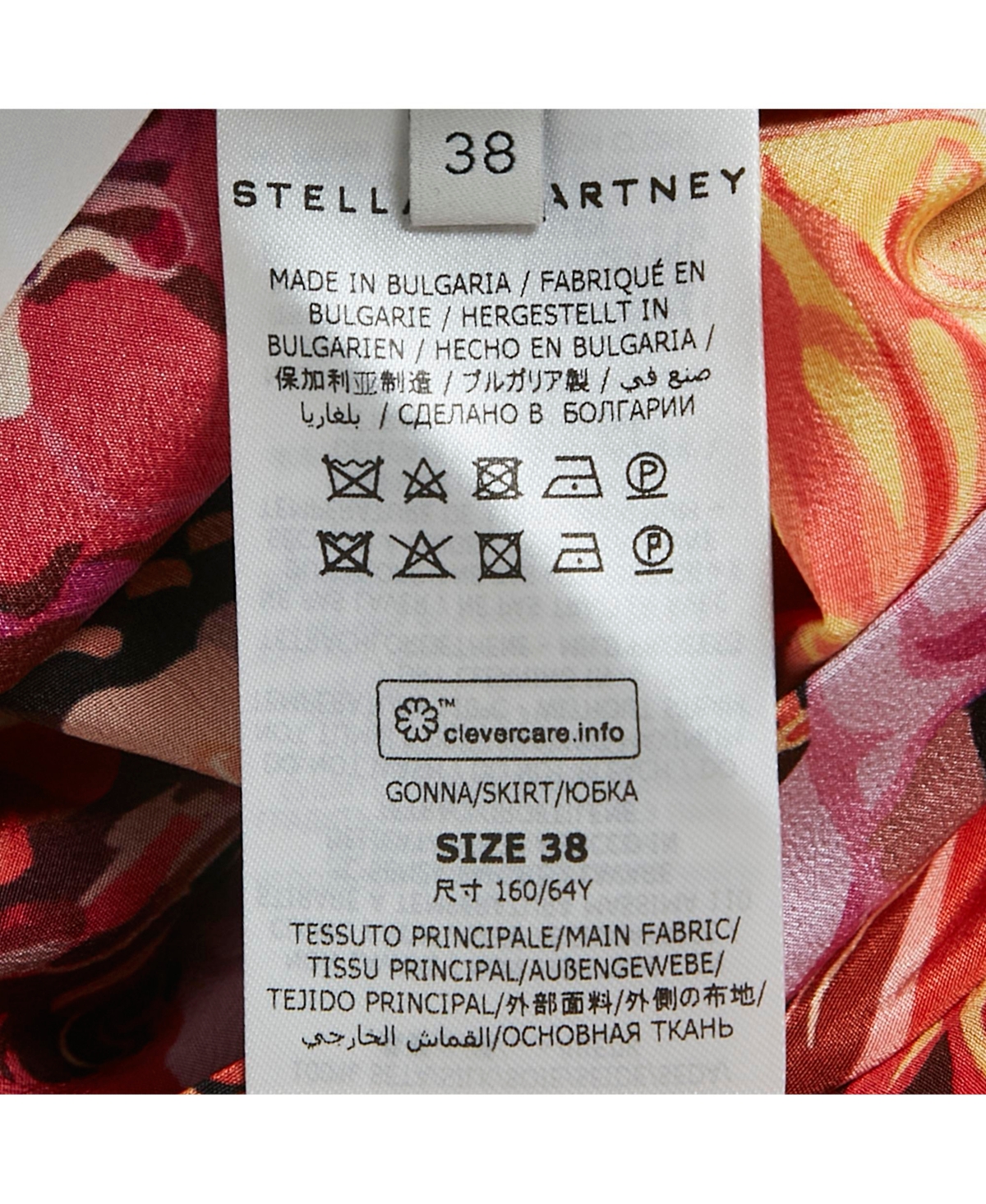 Pre-Owned Stella Mccartney Women's Multicolor Floral Print Silk Midi Skirt