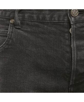 Men's Black Washed Denim Slim Fit Jeans