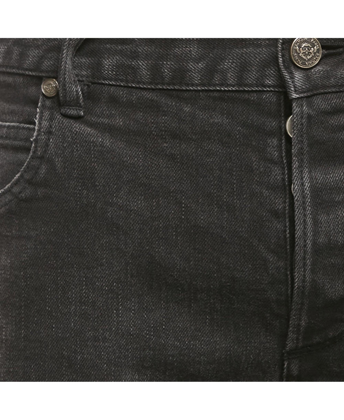 Pre-Owned Balmain Men's Black Washed Denim Slim Fit Jeans