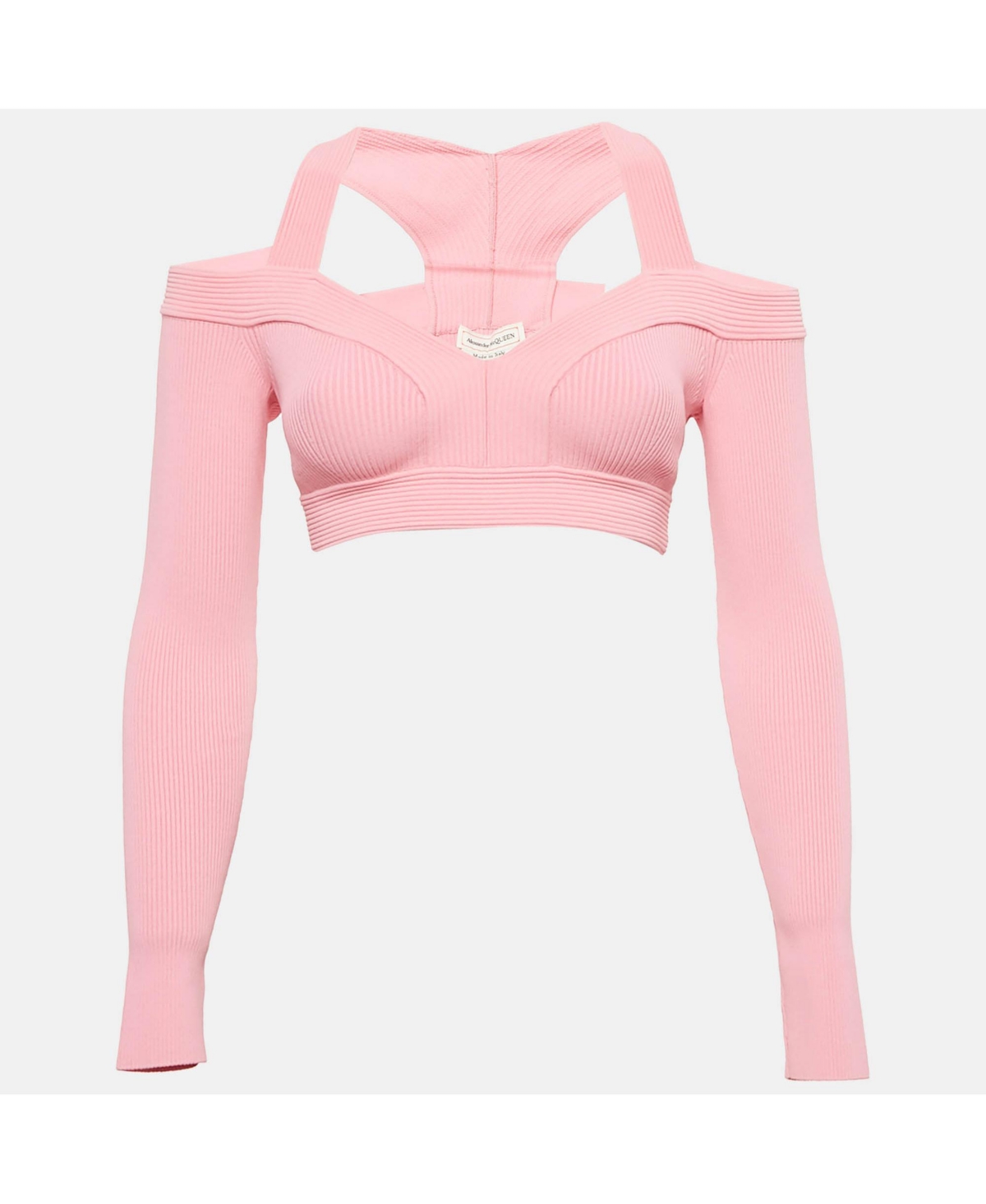 Pre-Owned Alexander Mcqueen Women's Rib Knit Crop Top