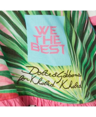 Women's Khaled Multicolor Flamingo Print Cotton Kaftan Mini Dress