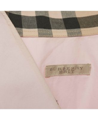 Men's Brit Pink Logo Embroidered Cotton Shirt