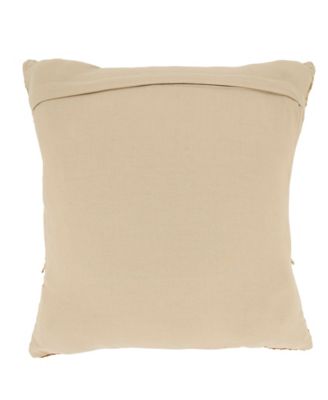 Two-Tone Fringe Down Filled Decorative Pillow, 20" x 20"
