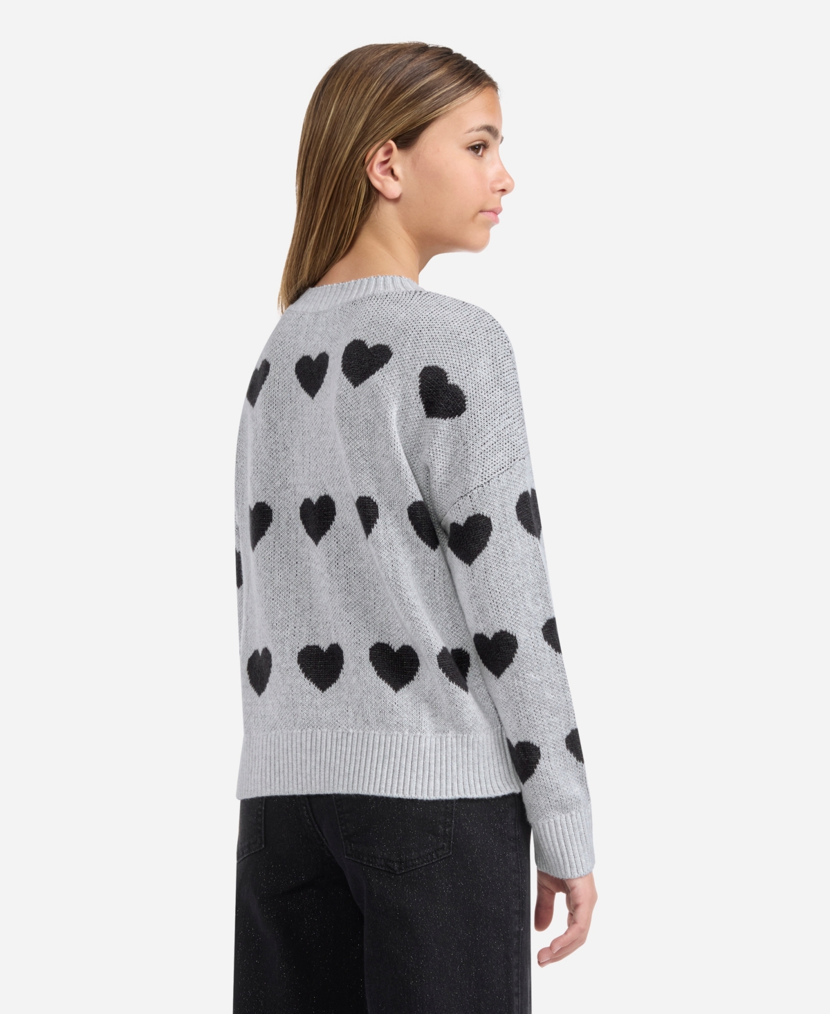 abercrombie kids Girls Multi Heart Crew Sweater