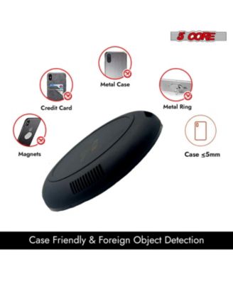 Wireless Charging Stand 2 Pieces 10W Fast Wireless Charger Station with Sleep-Friendly Light