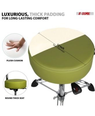 Drum Throne w Backrest 4" Padded Stool Airlift Adjustable 25.5" Drummer Chair 441Lb Capacity