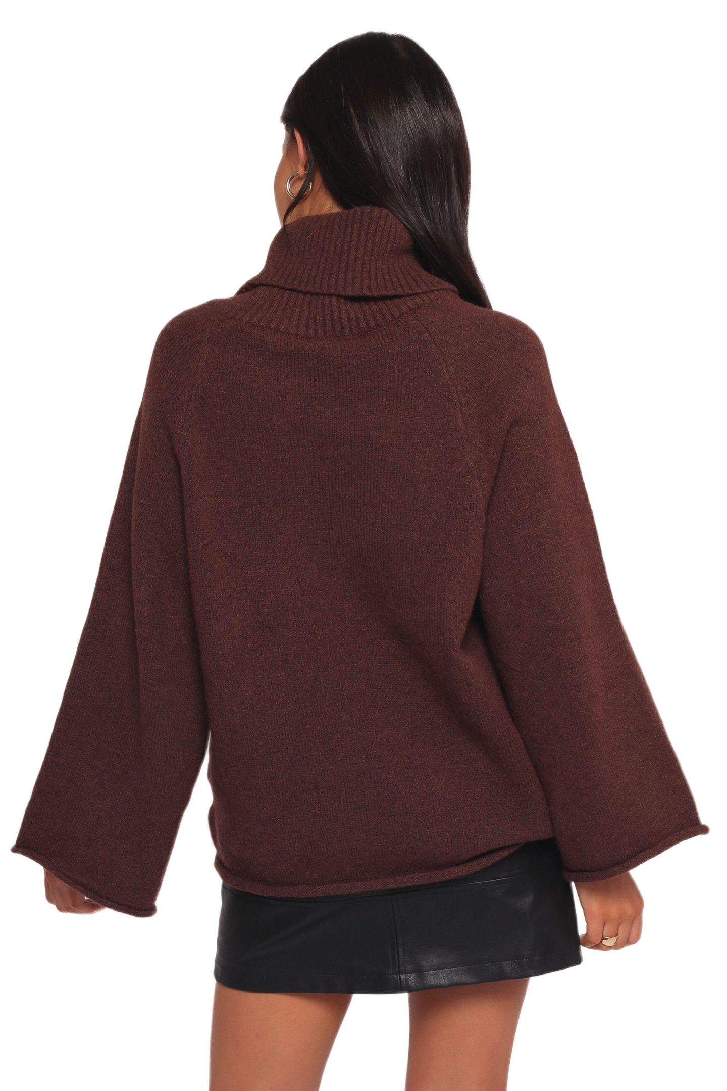 Женский свитер Petal and Pup Bindy Cowlneck Knit, цвет: Коричневый — фото 3