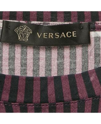 Men's Black/purple Medusa Print Jersey Lenticular Foulard T-Shirt