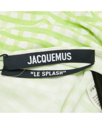 Women's Green Checks Jersey Le Body Nodi Bodysuit