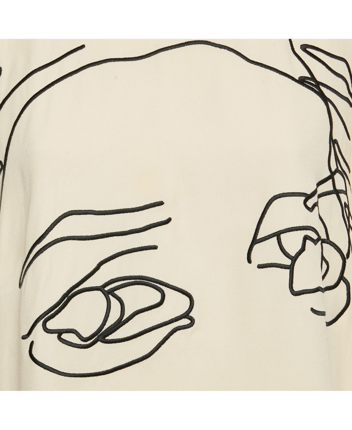 Pre-Owned Stella Mccartney Women's Cream Embroidered Crepe Mini Dress