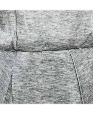 Women's Grey Silk V-Neck Sleeveless Short Dress