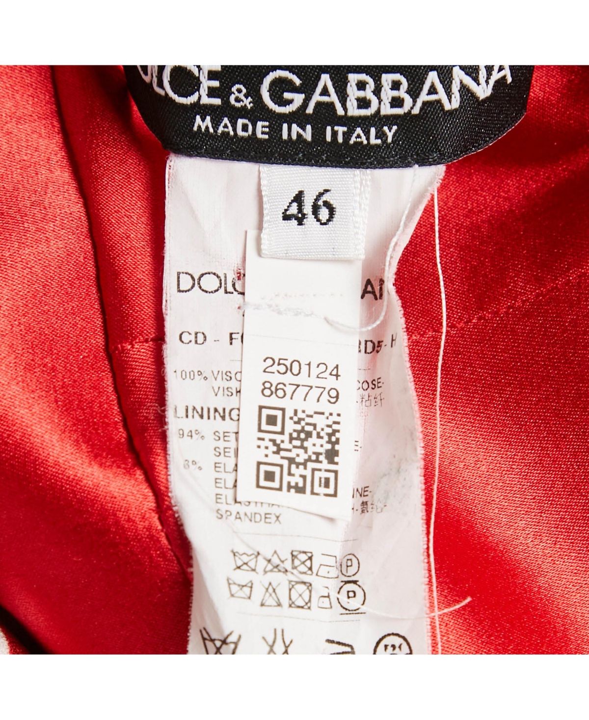 Pre-Owned Dolce & Gabbana Women's Red Polka Dots Crepe Sleeveless Midi Dress