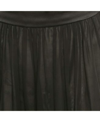 Women's Black Cotton Belt Detail Flared Midi Dress