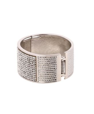 Women's The Cristal-Bijou Cuff Bracelet - Crystal Silver