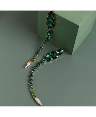 Women's Green Stone Drop Earrings