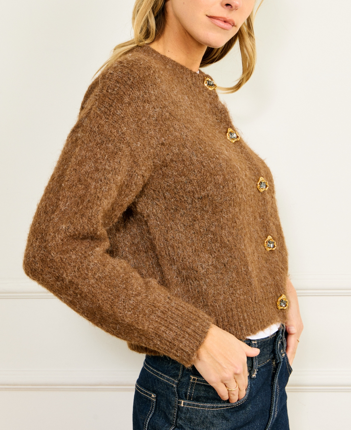 Line & Dot Women's Morgan Long-Sleeve Cardigan Sweater