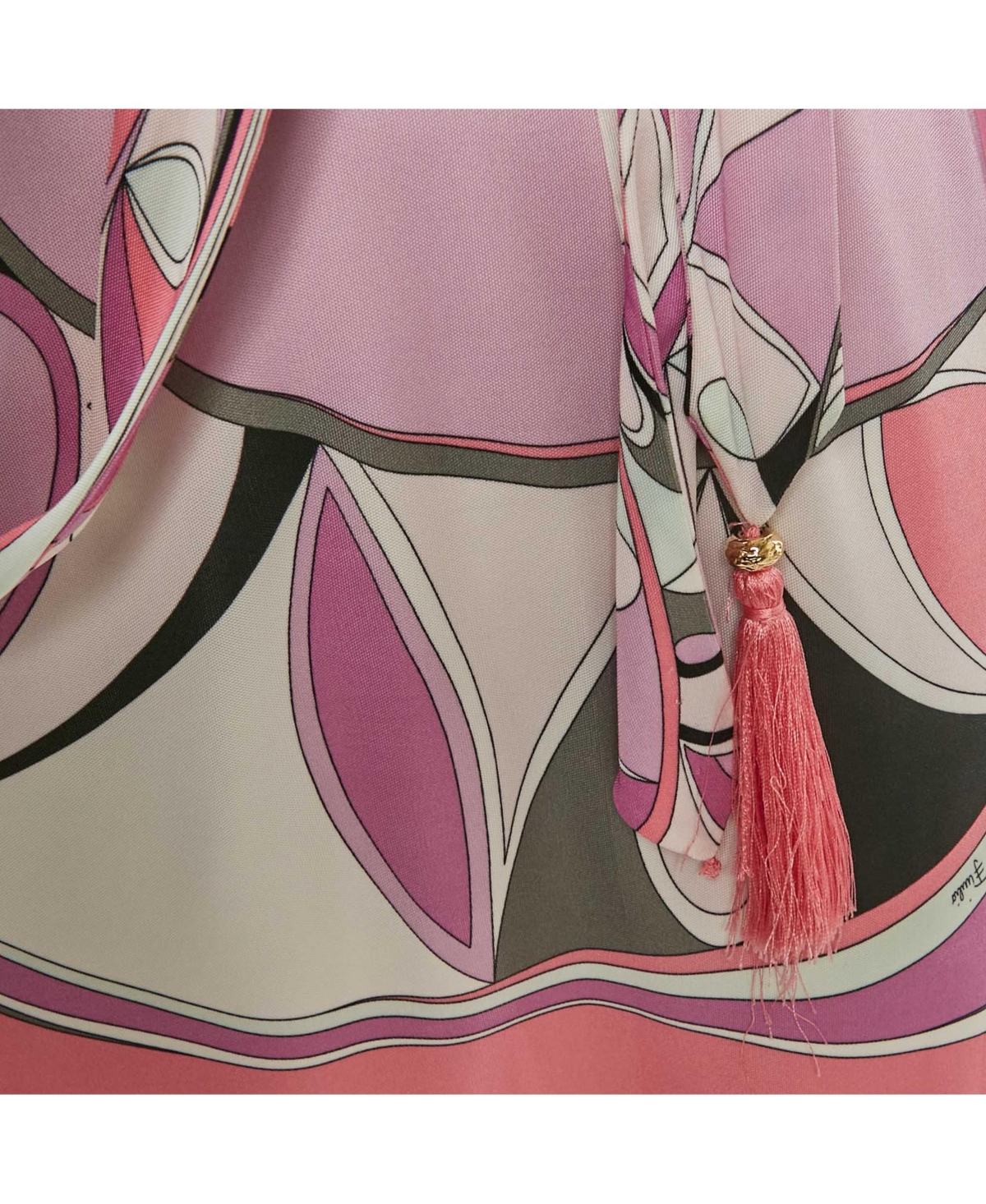 Pre-Owned Emilio Pucci Women's Pink Printed Silk Mini Dress