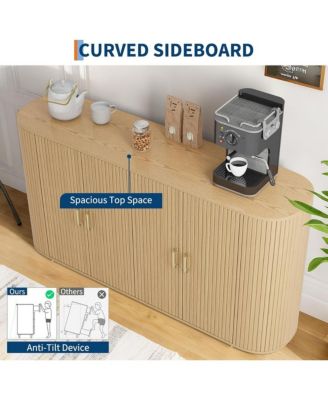 63" Sideboard Buffet Cabinet with Storage,Modern Wooden Sideboard,Media Console Cabinet for Dining Room, Living Room