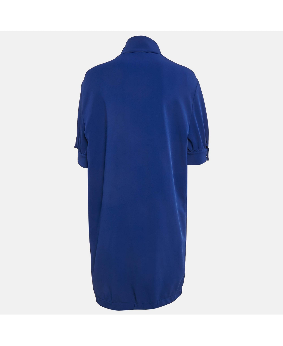 Pre-Owned Marni Women's Royal Blue Stretch Crepe Zip Detail Short Dress