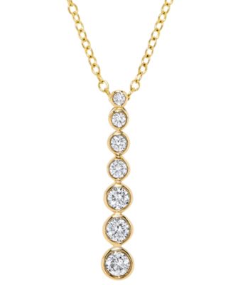 Diamond Pendant Necklace (1/2 ct. t.w.) in 14k Yellow Gold