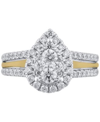 Diamond Engagement Ring (1 ct. t.w.) in 14k White and Yellow Gold