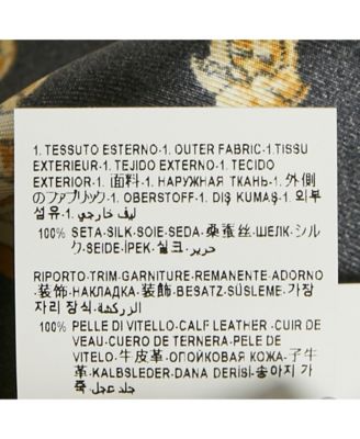 Women's Black Chain Print Silk Shirt Dress